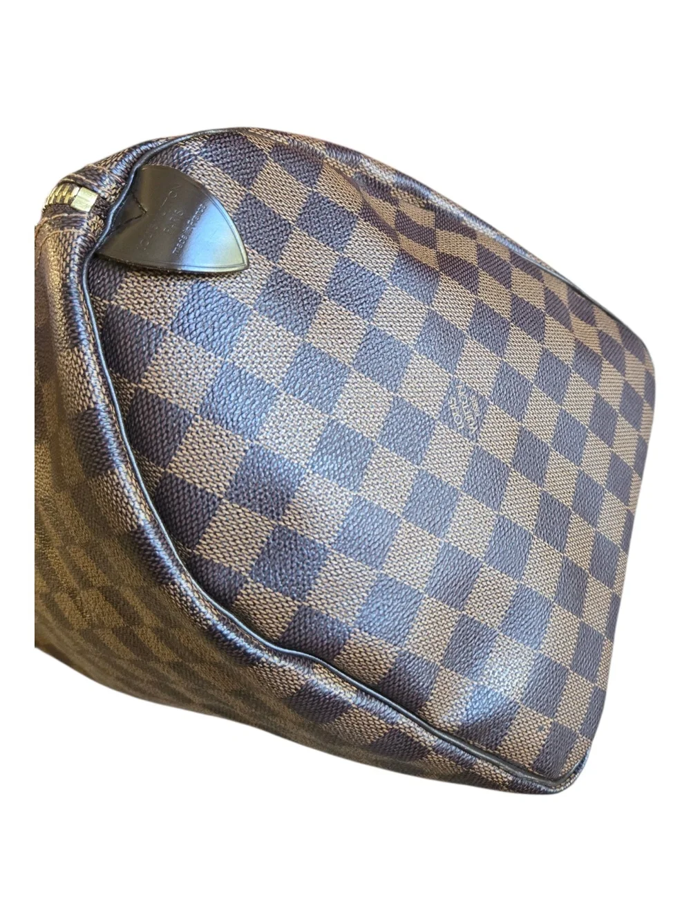 Louis Vuitton Red Canvas Interior with Dark Leather Tab